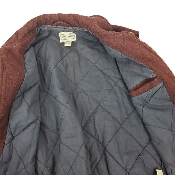 Vintage ARIZONA JEAN COMPANY Jacket Mens Small Red Leather Wool Varsity Quilted - Picture 9 of 9